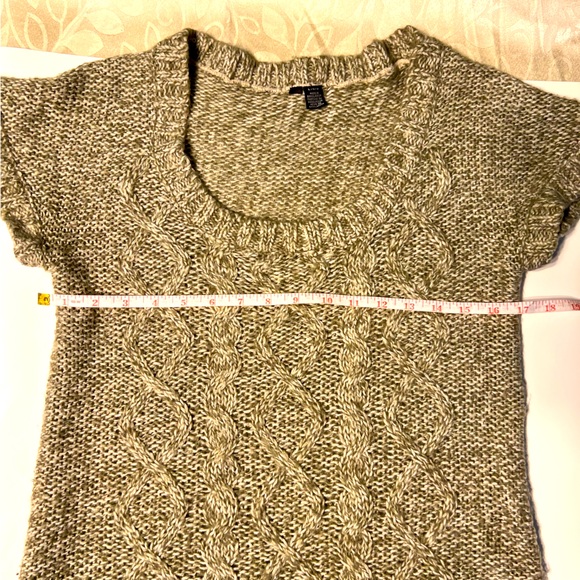 L Long Sweater or Mini Dress Short Sleeves Wool - Picture 10 of 10